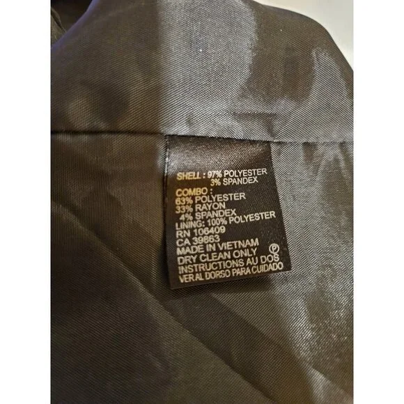 Tahari Arthur S Levine Plus Size Animal Print Open Tuxedo Lined Blazer Size 22 - Picture 6 of 6